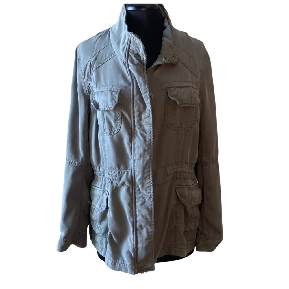 Women's Light Gray Utility Field Jacket - Unbranded